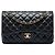 Chanel Black Jumbo Classic Lambskin Double Flap Schwarz