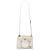 Prada Bolsa Galleria Double Zip Small em couro Saffiano branco