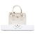 Prada Bolsa Galleria Double Zip Small em couro Saffiano branco - vista 8