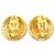 Chanel Gold vergoldete Camellia runde Clip-On Ohrringe Golden - Ansicht 2