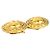 Chanel Gold vergoldete Camellia runde Clip-On Ohrringe Golden - Ansicht 3