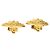 Chanel Gold vergoldete Camellia runde Clip-On Ohrringe Golden - Ansicht 5