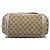 Gucci Bella Klappentasche aus beigem GG Canvas - Ansicht 2