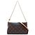 Clutch Louis Vuitton Pallas Monogram Brown Azul marinho