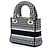 Dior White Mini Embroidered Canvas Houndstooth Lady D Lite Weiß - Ansicht 2