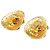 Boucles d'oreilles clips Chanel Gold CC Logo plaqué or Doré - vue 7