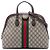 Gucci Beige Medium GG Supreme Ophidia Web Satchel