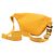 Bolso cinturón Gucci de piel de becerro perforada con relieve GG amarillo - vista 3