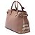 Sac Satchel Burberry Brown Medium en cuir de veau et House Check Banner Marron - vue 2