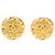 Orecchini a clip rotondi placcati oro Chanel Gold CC D'oro