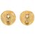 Orecchini a clip rotondi placcati oro Chanel Gold CC D'oro - vista 2