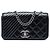 Chanel Black Small Quilted Aged Calfskin Coco Boy Flap Schwarz