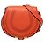 Chloé Orange Small Grained Leather Marcie Saddle Crossbody