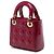 Dior Red Mini Patent Cannage Lady Dior Roja Burdeos - vista 2
