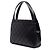 Sac à main Chanel en agneau noir avec surpiqûres CC - vue 2