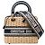 Dior Brown Medium Wicker Oblique Lady Dior Marrom Castanho claro