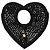 Jacquemus Black Raffia Le Spiaggia Coeur Handtasche Schwarz