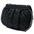 Borsa a tracolla Chanel nera grande trapuntata in pelle d'agnello lavata con catena Nero - vista 2