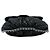 Borsa a tracolla Chanel nera grande trapuntata in pelle d'agnello lavata con catena Nero - vista 3