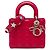Dior Red Small Lambskin Cannage MyABCDior Lady Dior Vermelho