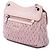 Borsa a tracolla Miu Miu in nappa matelassé rosa con catena di cristalli - vista 2