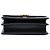 Chanel Black CC Quilted Patent Accordion Pushlock Top Handle Flap Preto - vista 3