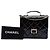 Chanel Black CC Quilted Patent Accordion Pushlock Top Handle Flap Preto - vista 7