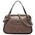 Bolso Satchel Relax CC Chanel de piel de becerro iridiscente acolchada marrón Castaño