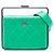 Chanel Clutch Convertibile in Lambskin Matelassé Verde con Barra in Metallo CC