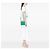 Chanel Clutch Convertibile in Lambskin Matelassé Verde con Barra in Metallo CC - vista 6