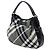 Burberry Gray Beat Check Nylon Schultertasche Braun - Ansicht 2