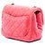 Chanel Pink Mini Square Classic Velvet Pearl Crush Single Flap Rosa - vista 2
