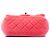 Chanel Pink Mini Square Classic Velvet Pearl Crush Single Flap Rosa - vista 3
