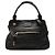 Borsa Satchel Margaret Chloé in pelle di vitello grana naturale nera