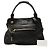 Borsa Satchel Margaret Chloé in pelle di vitello grana naturale nera - vista 7