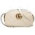 Gucci Small GG Marmont Matelassé Crossbody-Tasche aus braunem Kalbsleder Beige