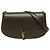 Autre Marque Saint Laurent Voltaire Mini Schultertasche aus braunem Kalbsleder mit Monogramm Khaki