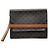 Céline Pouch da polso con patta Celine Triomphe in tela rivestita marrone Marrone scuro