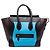 Céline Celine Blue Micro Tricolor Leather Luggage Tote Blau