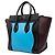 Céline Celine Blue Micro Tricolor Leather Luggage Tote Blau - Ansicht 2