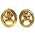 Orecchini a clip rotondi placcati oro Chanel Gold CC D'oro