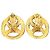 Orecchini a clip rotondi placcati oro Chanel Gold CC D'oro - vista 2