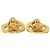 Orecchini a clip rotondi placcati oro Chanel Gold CC D'oro - vista 4
