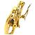 Orecchini a clip rotondi placcati oro Chanel Gold CC D'oro - vista 8