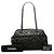 Bolsa Bowling Chanel Chic Quilt em couro de bezerro iridescente matelassê preto - vista 7