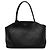 Tote Prada em couro granulado macio preto Large