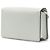 Prada Mini Borsa a Tracolla in Pelle Spazzolata Bianca con Catena Bianco - vista 2