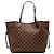 Louis Vuitton Brown Damier Ebene Neverfull MM Castaño