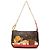 Louis Vuitton Brown Monogram Cats Christmas Animation Mini Pochette Accessories Braun