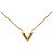 Louis Vuitton Gold Plated Essential V Halskette Gold Golden - Ansicht 2